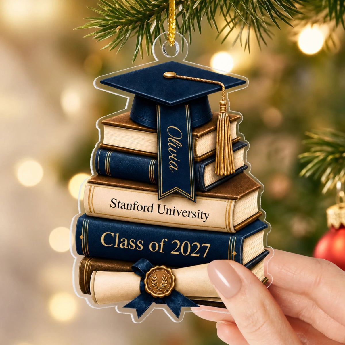 "A Meaningful Gift For The Journey Ahead" – Personalized Acrylic Ornament | Graduation Gift For Class Of 2027