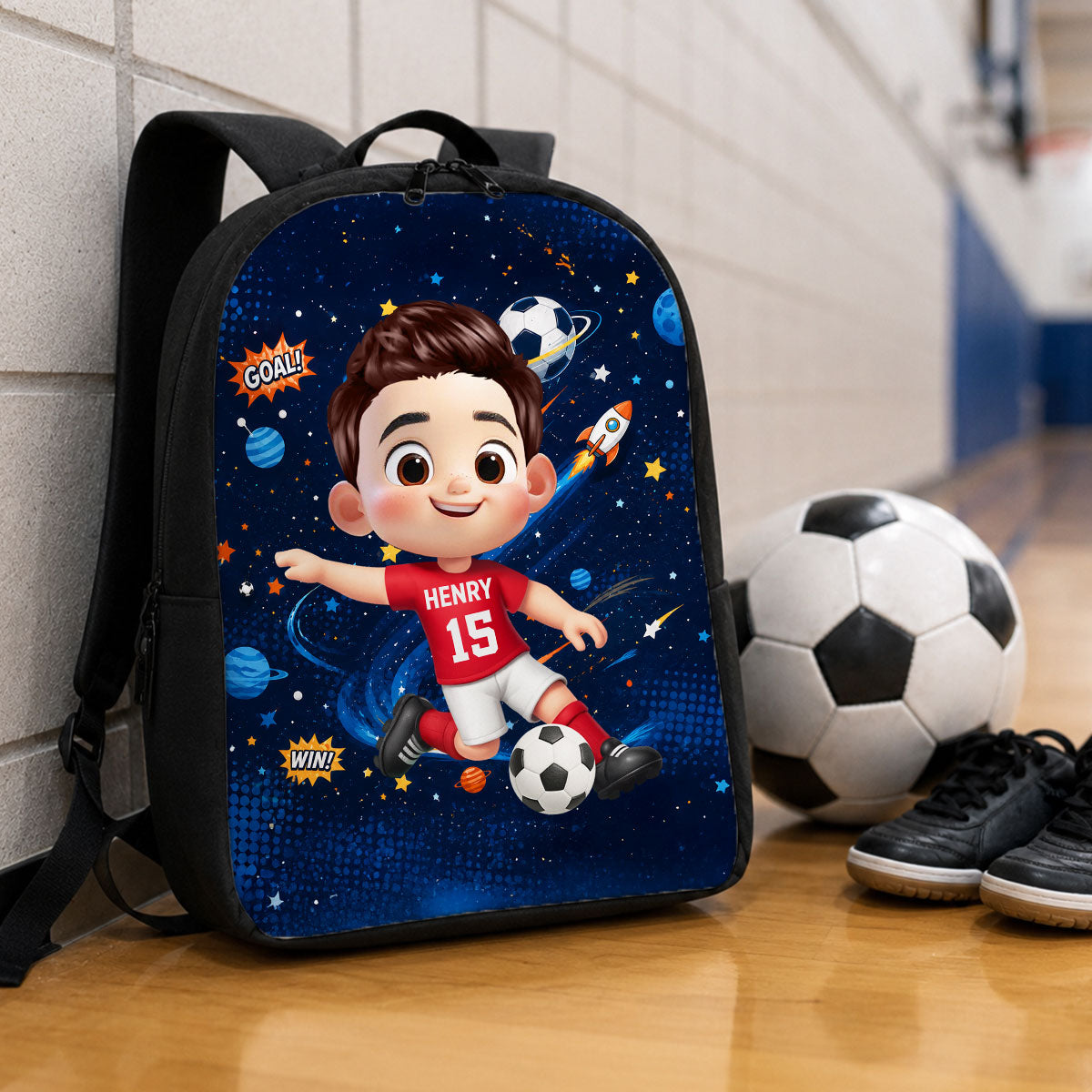 Back To School Backpack For Kids – Personalized Soccer Design For Boys & Girls