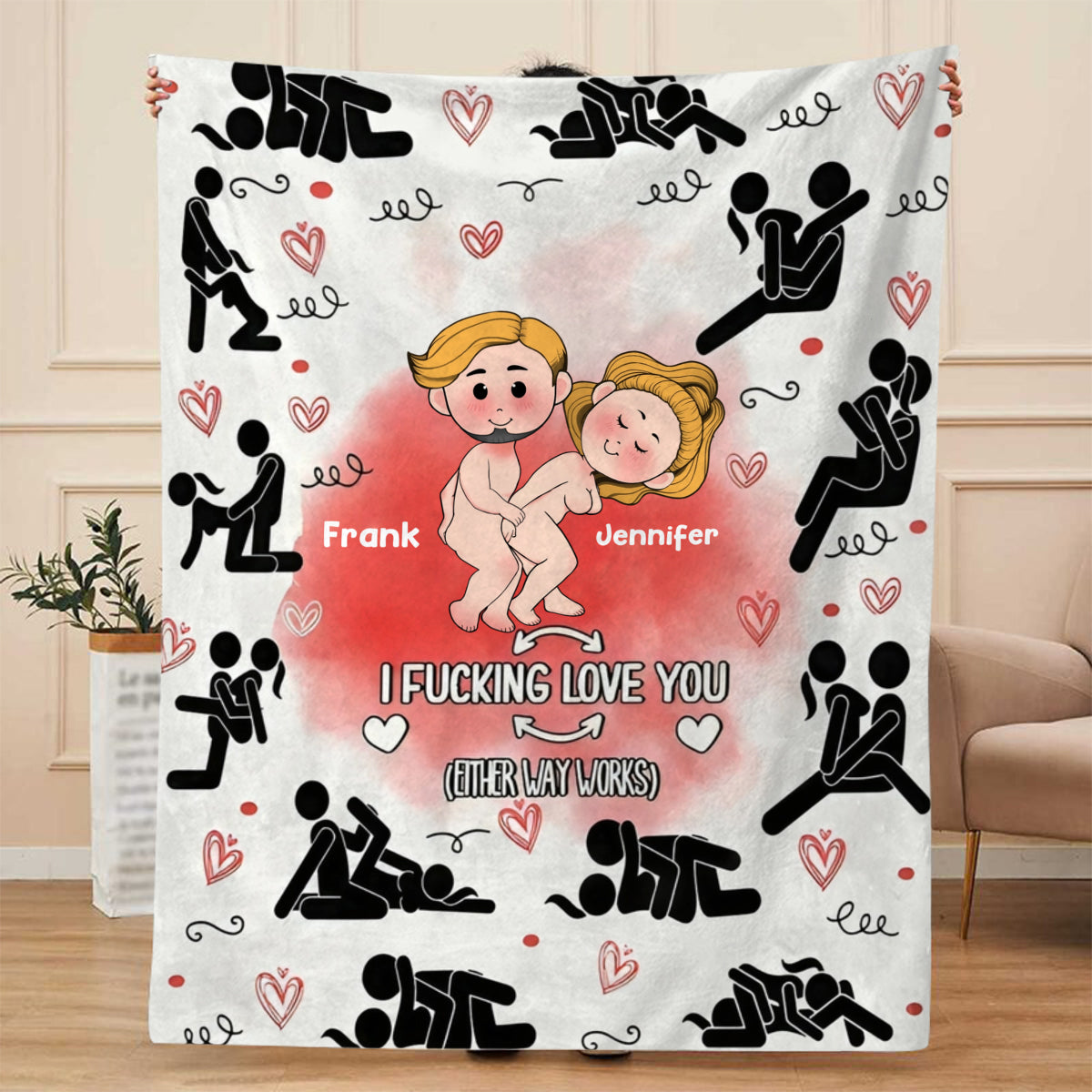 I Love You - Personalized Couple Blanket - Gifts For Couple