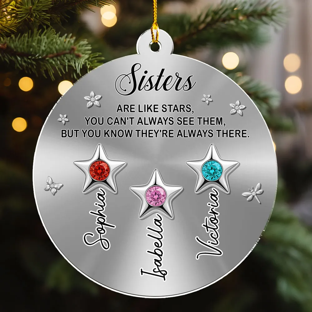 The Stars Are Always There – Personalized Memorial Acrylic Ornament | Custom Name Remembrance Keepsake