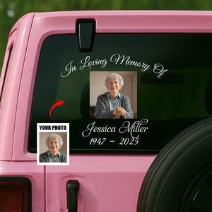 In Loving Memory - Memorial Personalized Photo Decal