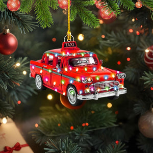 Personalized Taxi Christmas Acrylic Ornament Gift For Taxi Drivers