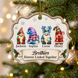 Personalized Family Acrylic Hanging Ornament | Holiday Keepsake