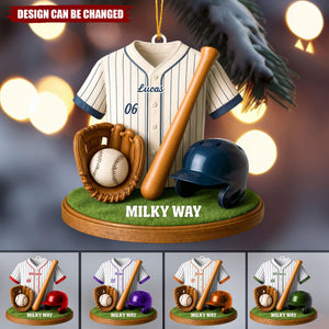 Baseball, Home Decor, Christmas Ornament, Personalized Custom Acrylic Ornament