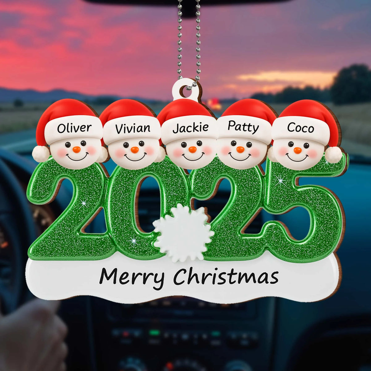 Snowman Family - Custom Wood Ornament, Gift For Family and Friends