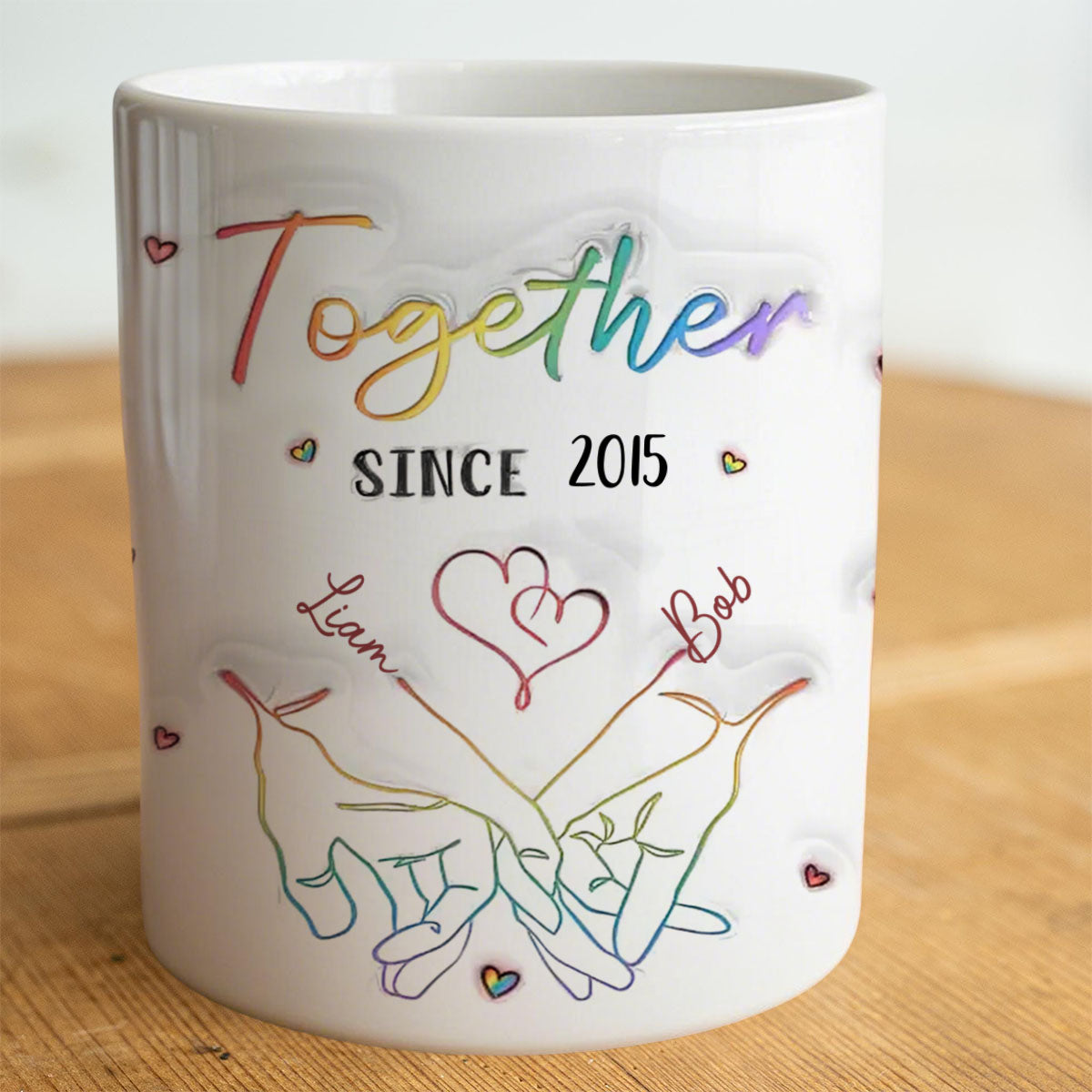 Love Knows No Gender - Couple Personalized Printed Mug, Gift For Anniversary