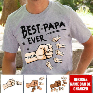 The Best Dad Ever - Family Personalized Pure Cotton T-Shirt