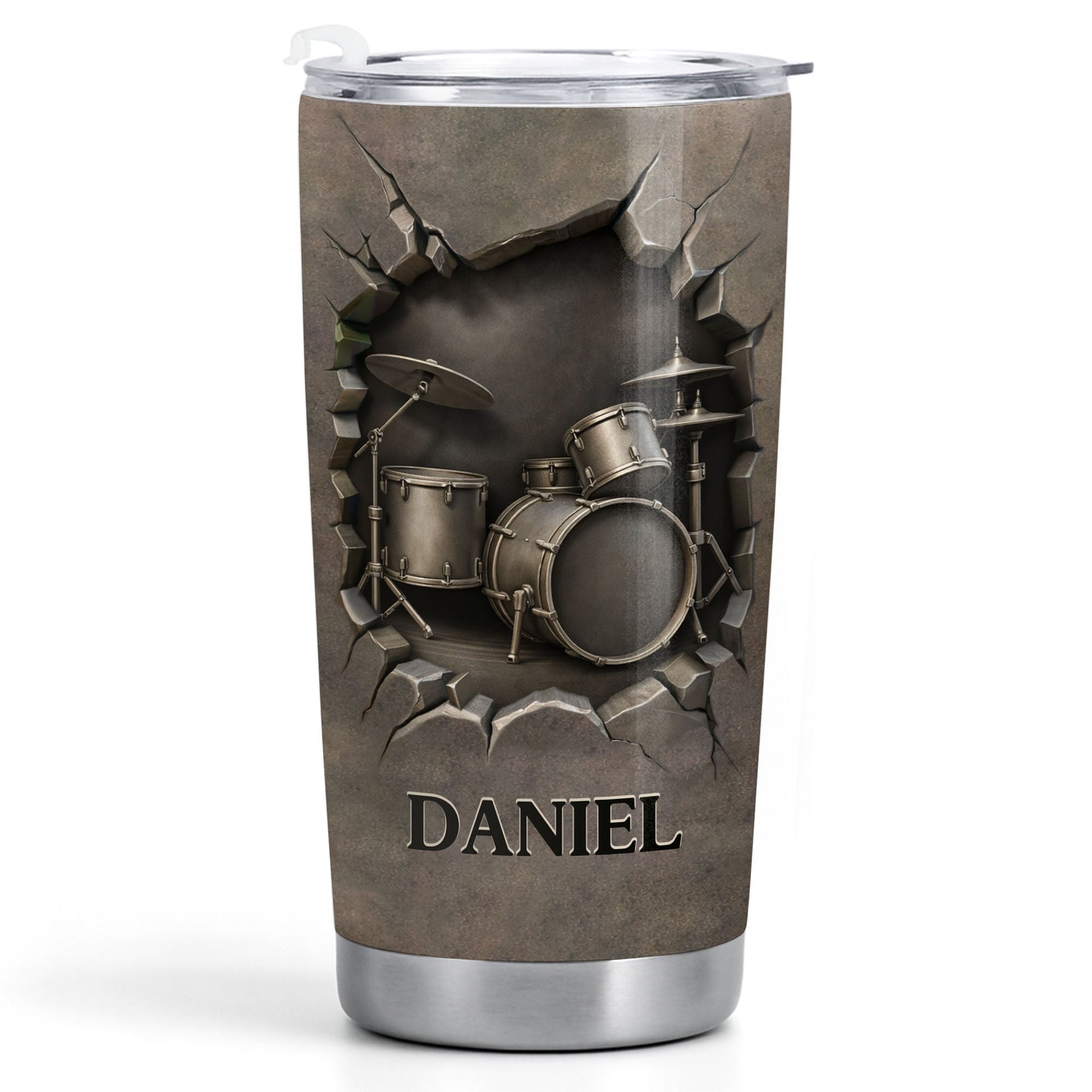 Personalized Beat To The Rhythm Drum Set Tumbler, Gift For Drummers and Music Lovers