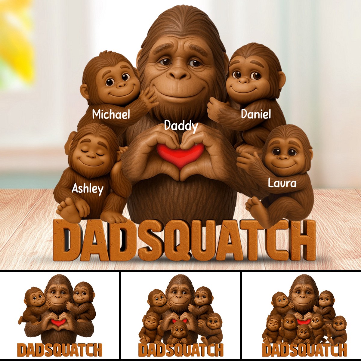 Dadsquatch" Custom Acrylic Plaque – Funny & Personalized Gift For Dad