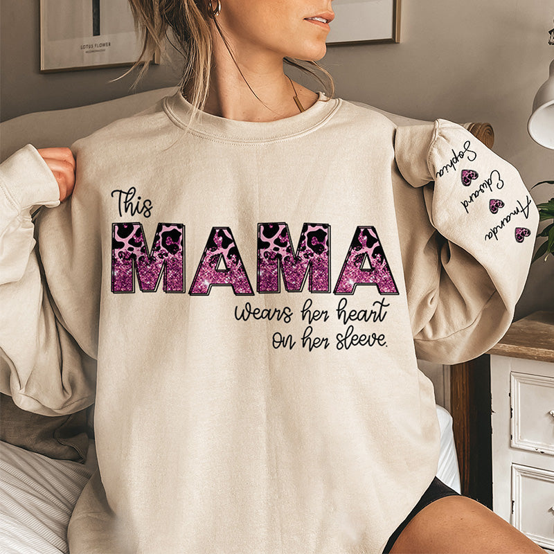 "Behind Every Great Kid Is A Mom" – Personalized Unisex Sweatshirt With Sleeve Design | Gift For Mom & Grandma