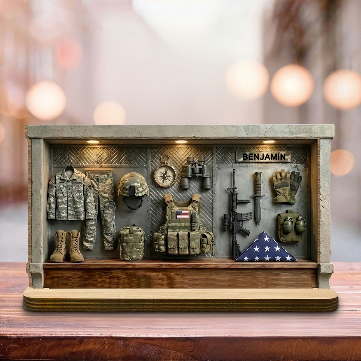 A Tribute To The Brave, Personalized Wood Plaque, Gift For Veterans