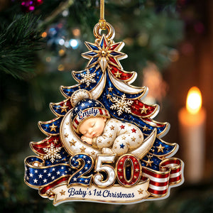 Personalized "Baby's 1st Semiquincentennial" Acrylic Ornament – 250th Anniversary Keepsake