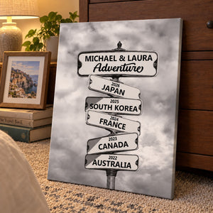 Traveling Adventure Gifts For Couples Love Travel Personalized Canvas Print Wall Art Home Decoration