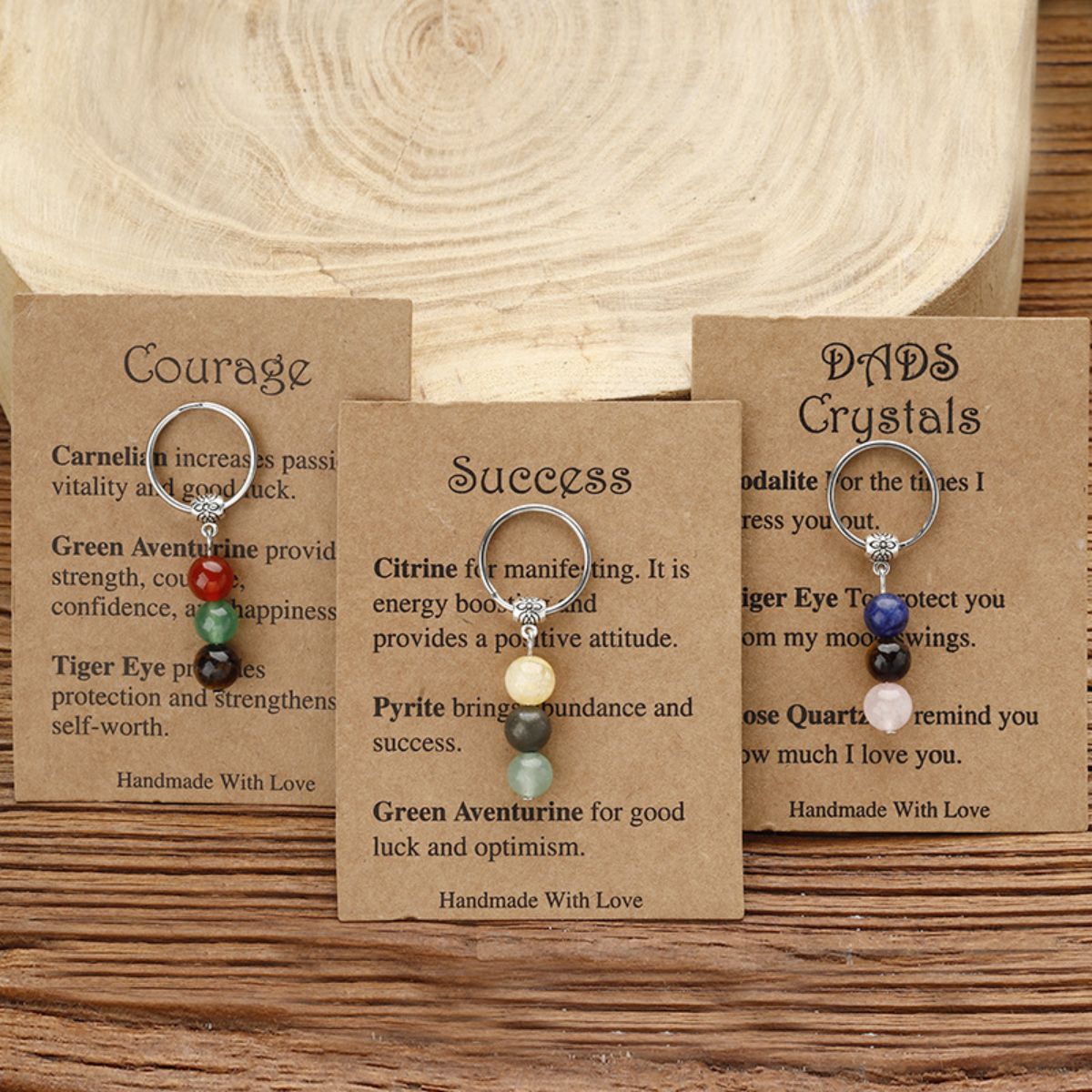 Crystal keychain,Healing crystals,Sad, A new beginning,Love yourself, Good luck with that,Success,Crystal gift