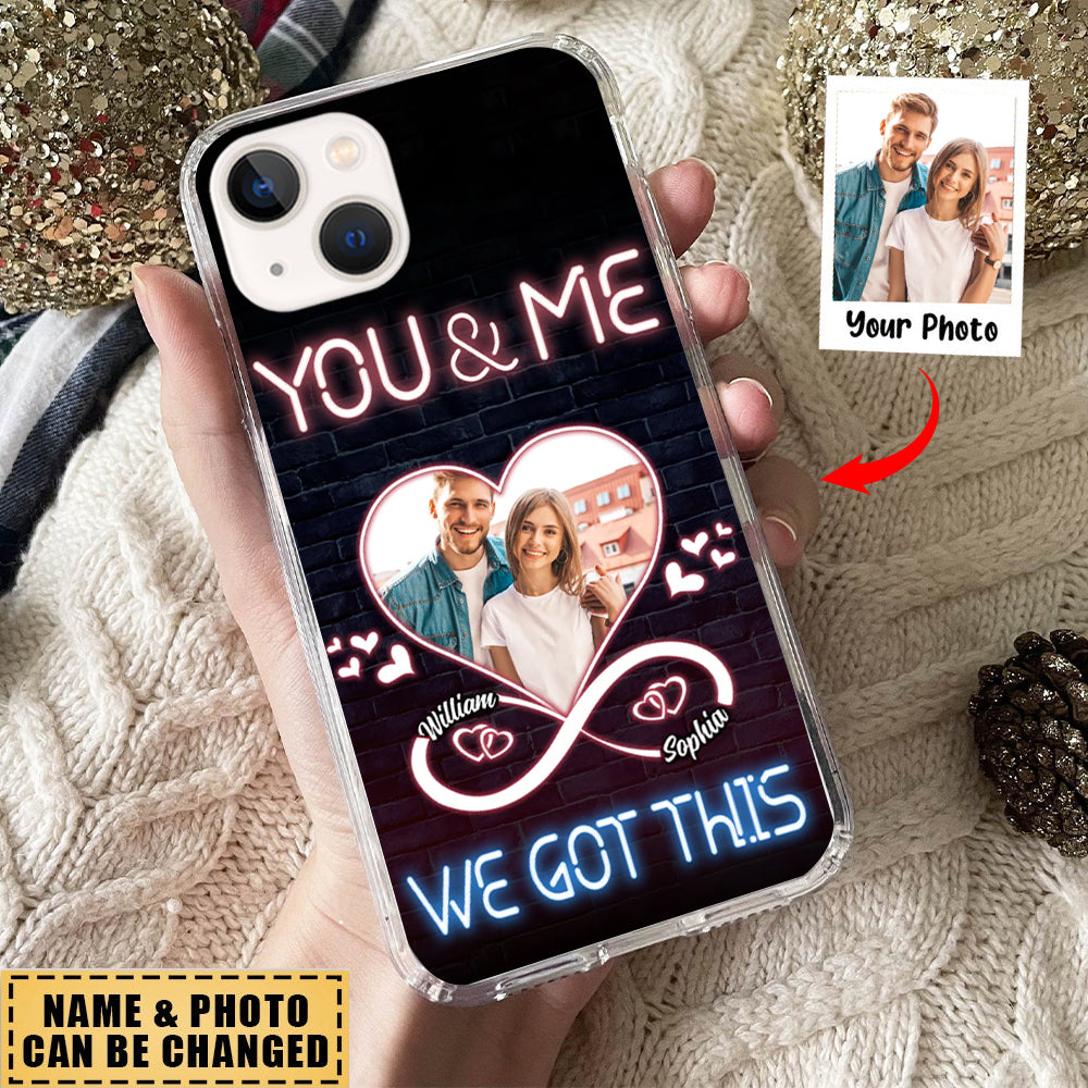 Custom Personalized Couple Photo Phone Case - Christmas Gift Idea For Couple/ Him/ Her