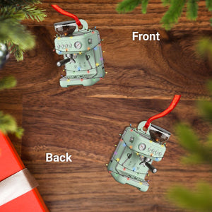 Personalized Custom Coffee Grinder Ornament: Barista Gift, Christmas Tree Decor
