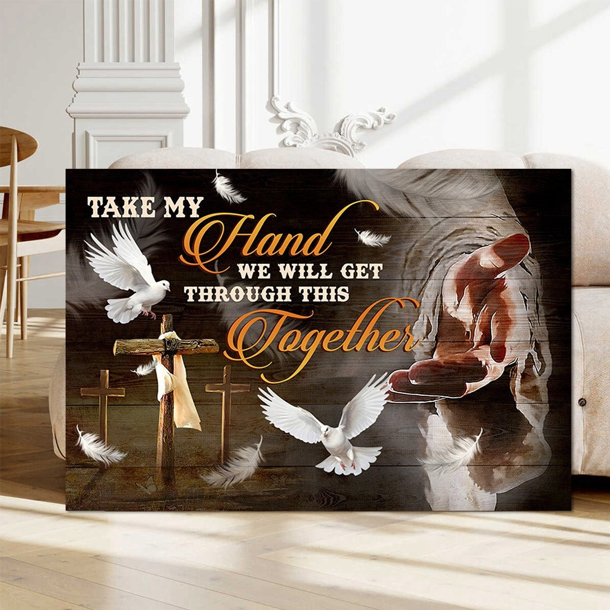 The Hand Of God, Take My Hand We Will Cet Through This Together Canvas