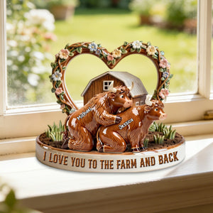 Personalized Cow Couple Farm Acrylic Plaque – Gifts For Couple