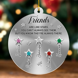The Stars Are Always There – Personalized Memorial Acrylic Ornament | Custom Name Remembrance Keepsake