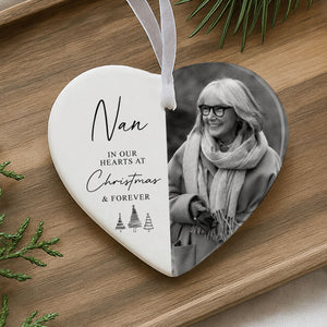 Personalized Photo Memorial Christmas Ornament – In Loving Memory Remembrance Keepsake | Sympathy Gift For Loss Of A Loved One