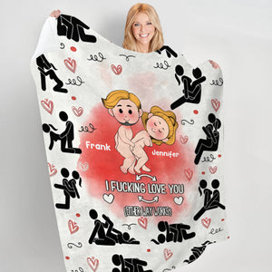 I Love You - Personalized Couple Blanket - Gifts For Couple