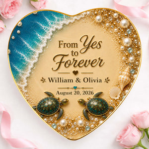 "From Yes To Forever" – Personalized Jewelry Dish | Gift For Couples