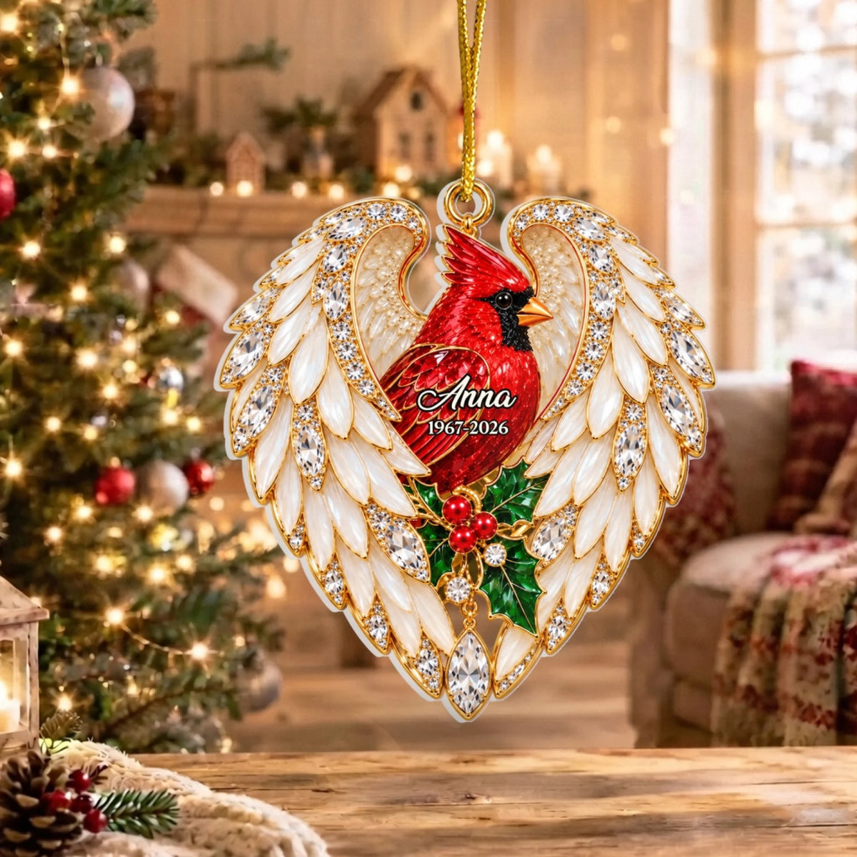 "Always Near Your Heart" – Personalized Acrylic Ornament | Memorial Gift For Loss Of Loved One