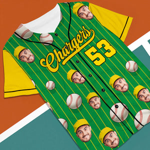 Custom Photo Baseball Jersey – Personalized Sport Lovers Shirt With Team Name