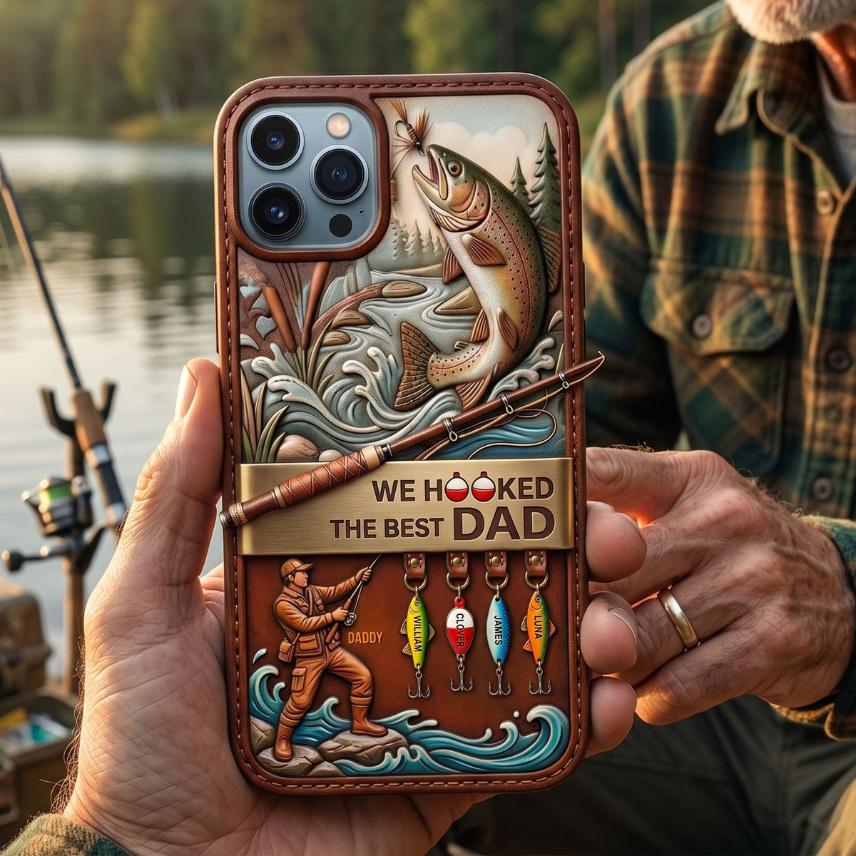 Personalized "Reel Cool Fishing Dad" Phone Case – A Cool Gift For Dads Who Love Fishing