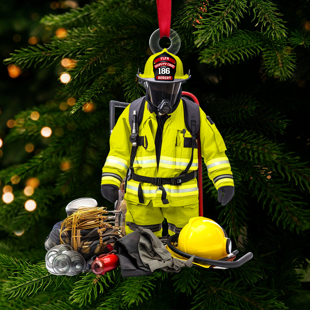 Personalized Firefighter Christmas Ornament Gifts For Firefighter