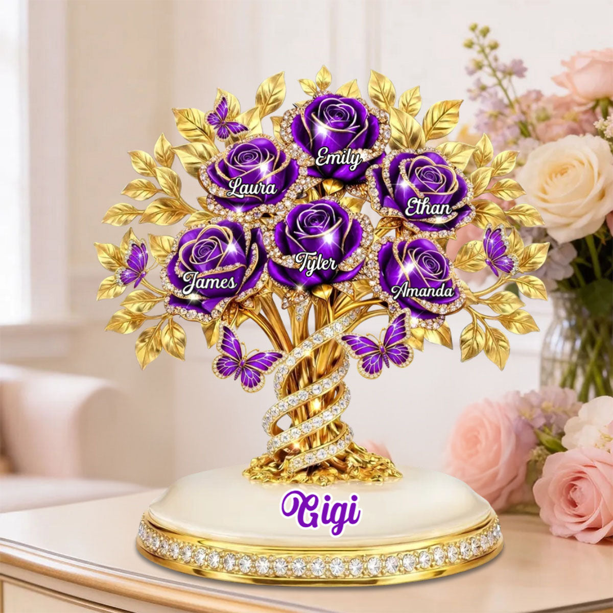 For Grandma, Who Blooms Like a Rose – Personalized Acrylic Plaque