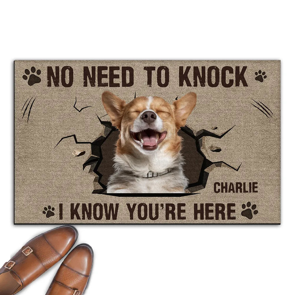 I Know You Are Here - Personalized Custom Doormat Gift For Pet Owners, Pet Lovers