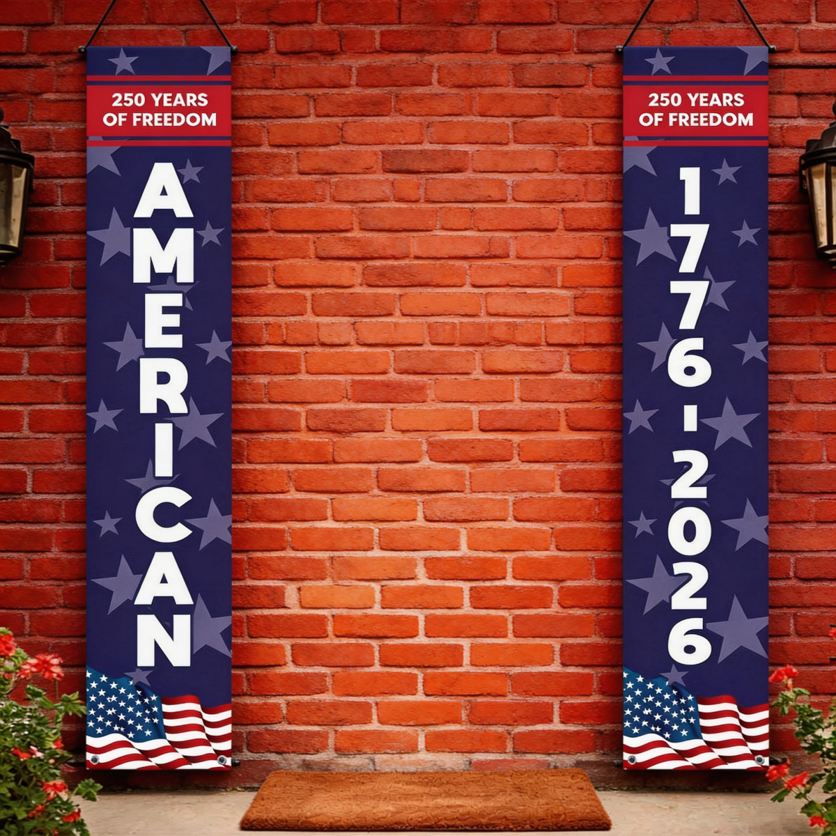 250 Years Of Freedom USA 250Th Birthday - Personalized Porch Banners