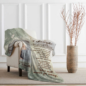 Personalized Memorial Blanket, I Thought of You Today Remembrance Fleece Blanket, Memorial Sympathy Gift for Loss of Loved Ones in Heaven