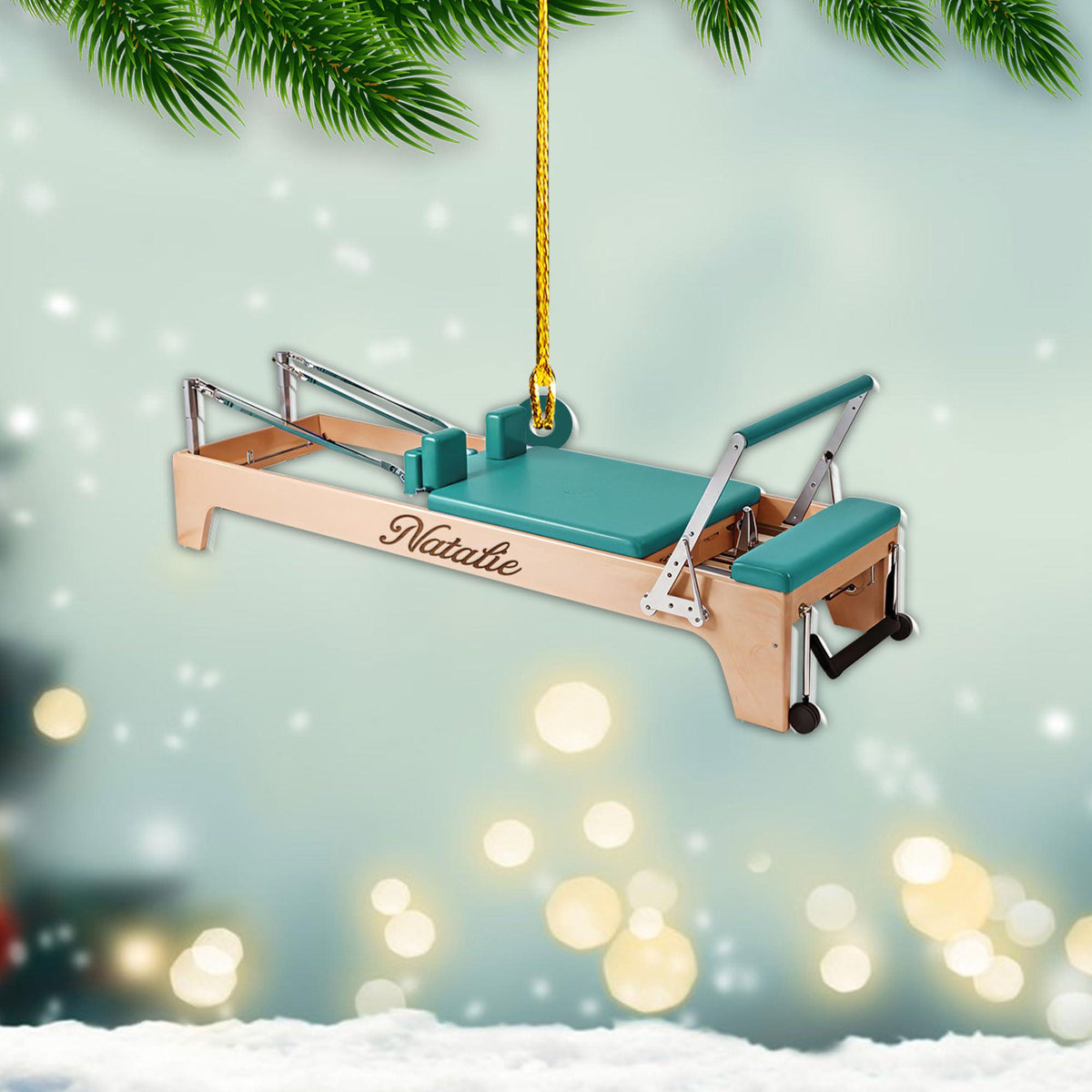 Personalized Pilates Equipment Xmas Ornament, Pilates Art, Colleague Gifts, Pilates Equipment Ornament