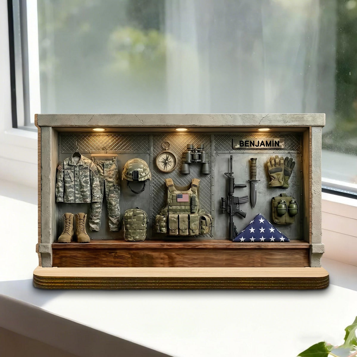 A Tribute To The Brave, Personalized Wood Plaque, Gift For Veterans