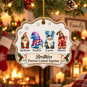 Personalized Family Acrylic Hanging Ornament | Holiday Keepsake