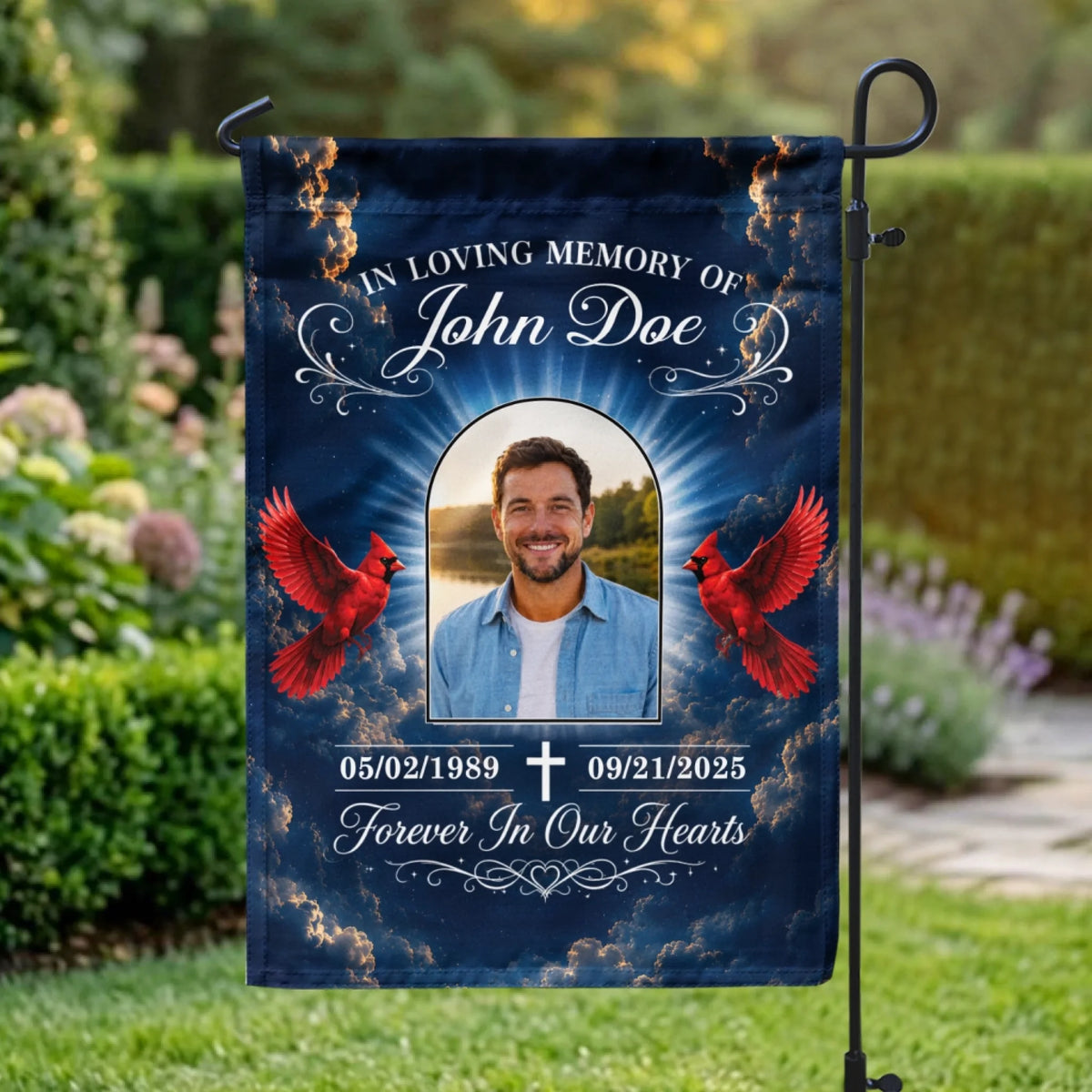 Personalized "Heaven Gained An Angel" Garden Flag – Memorial Gift For Loss Of Loved One