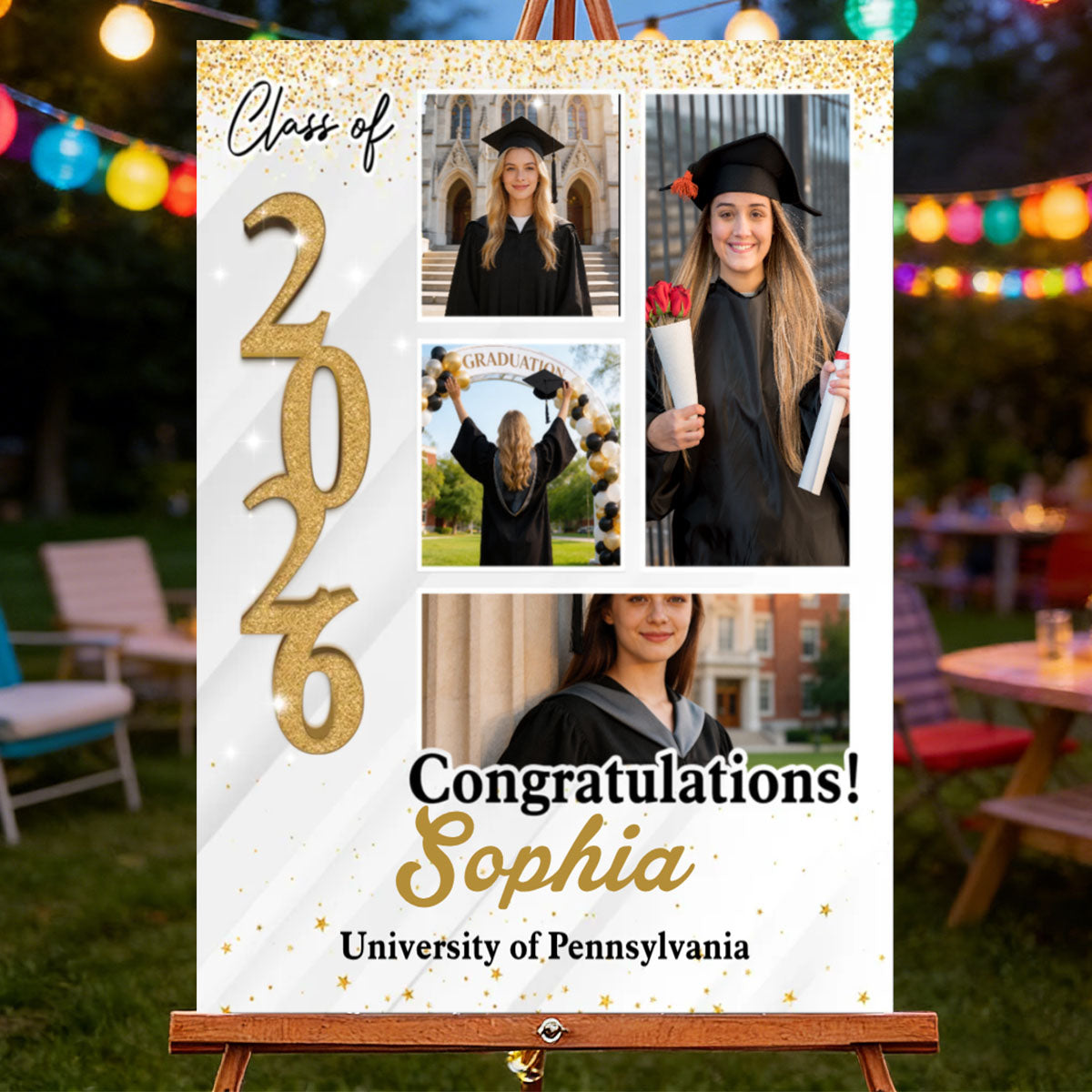 Personalized Graduation Party Welcome Sign-Custom Photo Grad Party Sign-Class Of 2026-Graduation Decoration