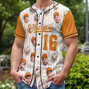 Custom Photo Baseball Jersey – Personalized Sport Lovers Shirt With Team Name