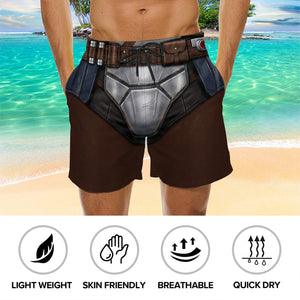 Warrior Armor Style – Personalized Men's Beach Shorts | Gift For Him