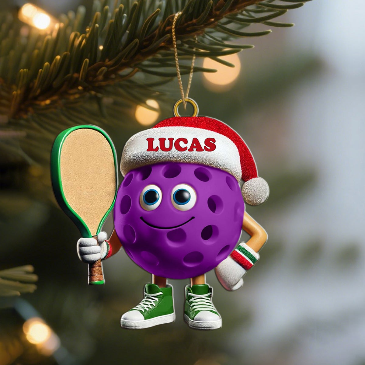 Custom Name Pickleball Ornament, Pickleball Lover Christmas Gift