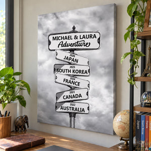 Traveling Adventure Gifts For Couples Love Travel Personalized Canvas Print Wall Art Home Decoration