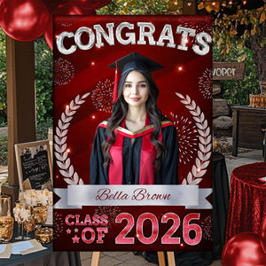 Congrats Class Of 2026 Welcome To Celebration Custom Party Welcome Sign - Personalized Graduation Decoration