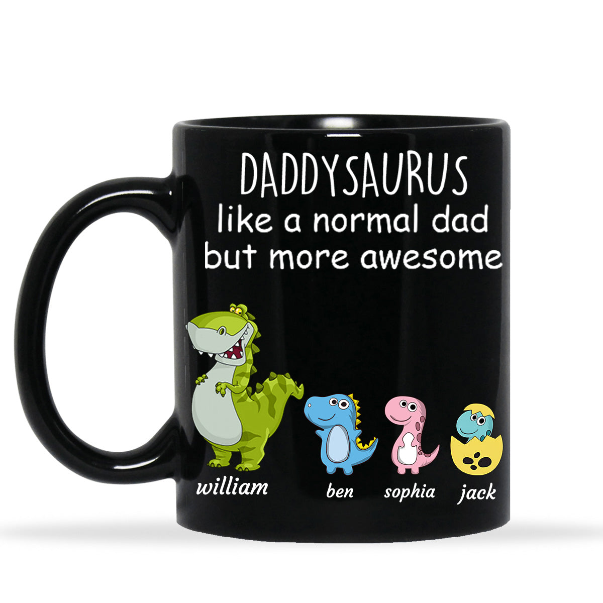 Grandpasaurus/Dadsaurus And Kids Personalized Mug