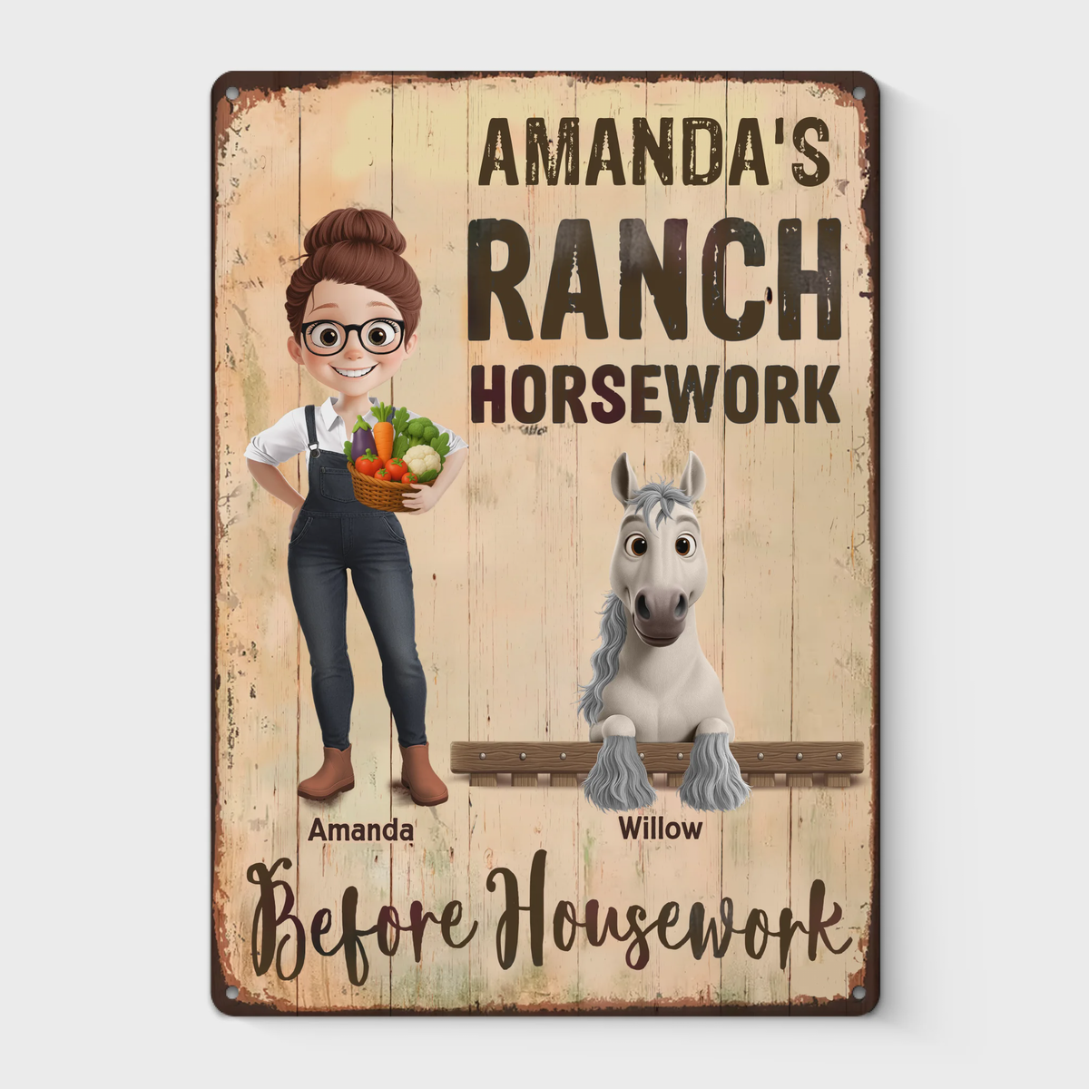 Custom Home Decor Metal Sign - Personalized Birthday Gifts For Men And Women, Horse Lovers