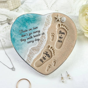 "Where Love Never Ends" – Personalized Jewelry Dish | Memorial Ocean Remembrance Gift For Loss Of Loved One