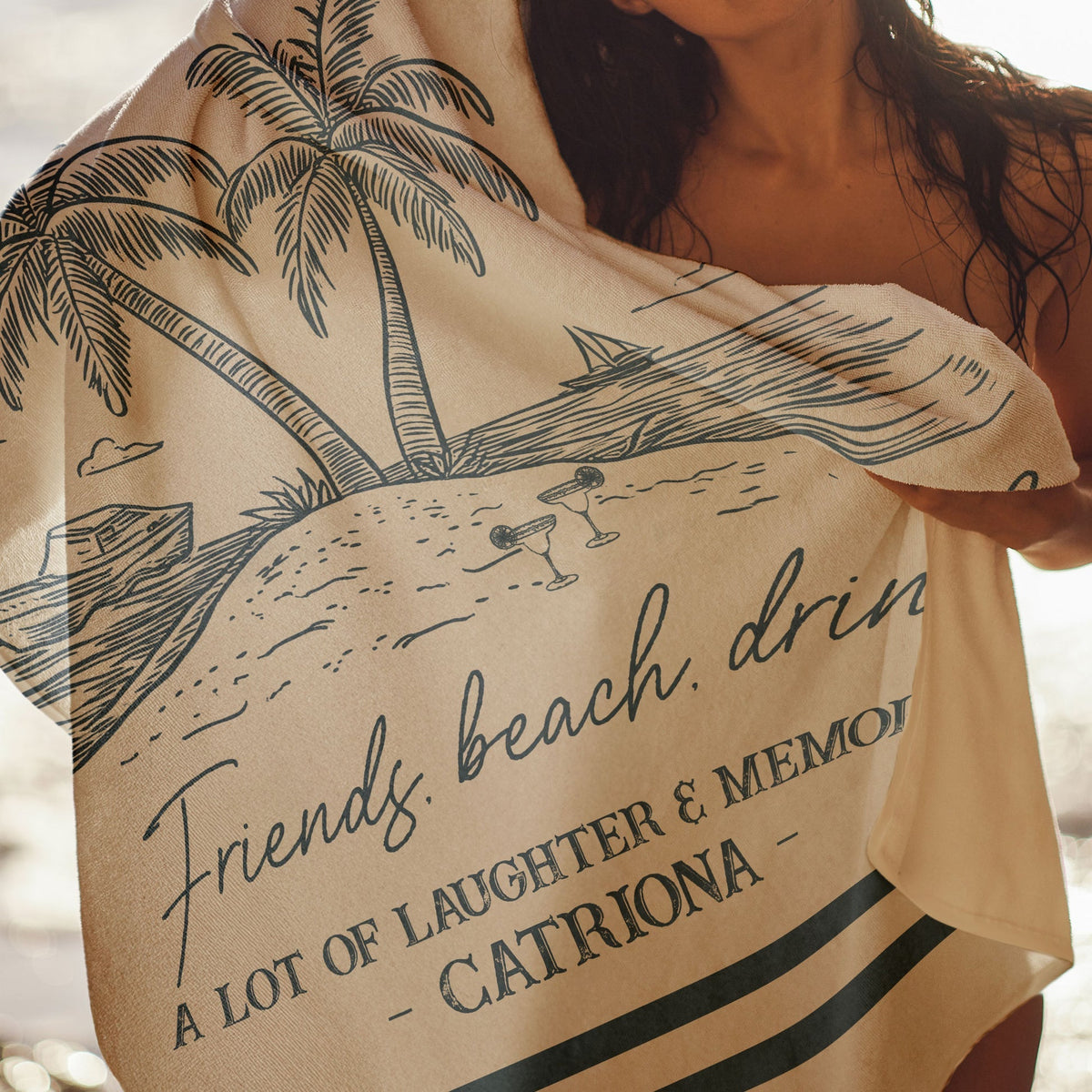 Girls Trip 2026 Gift – Personalized Beach Towel For Best Friends & Bachelorette Parties