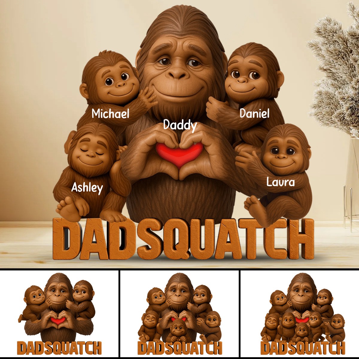 Dadsquatch" Custom Acrylic Plaque – Funny & Personalized Gift For Dad