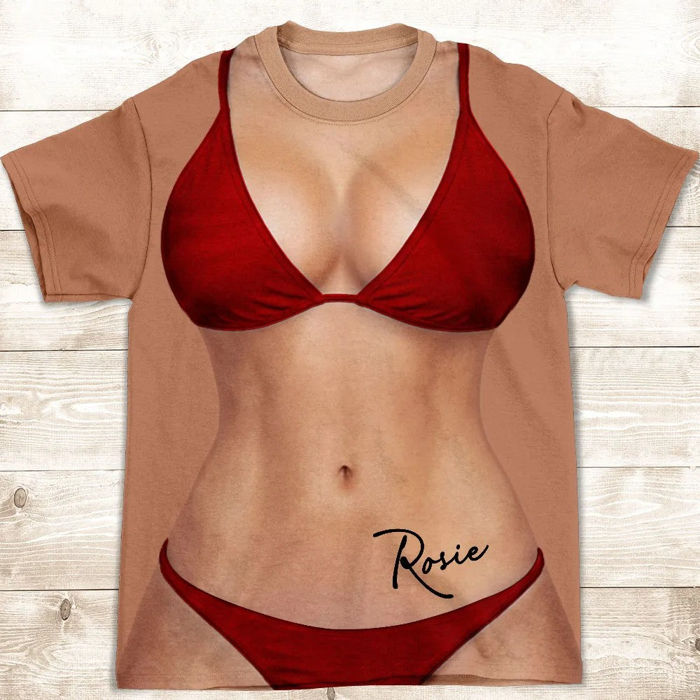 "Sexy Body Vacation" – Personalized All-Over-Print T-Shirt | Custom Summer Style